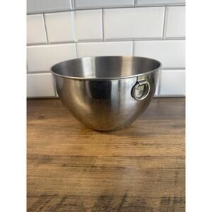 Vintage Revere Ware 1801 Stainless Steel 8" Mixing Bowl D Ring